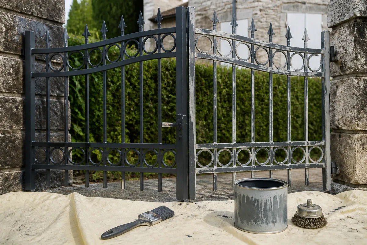 Peindre un portail en fer sans le refaire dans trois ans